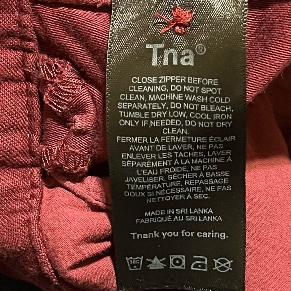 TNA Women's Maroon Cargo Pants - Picture 5 of 9